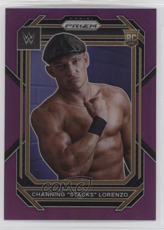 2023 Panini Prizm WWE Purple 9/149 Channing Stacks Lorenzo #113 Rookie RC 0w2b