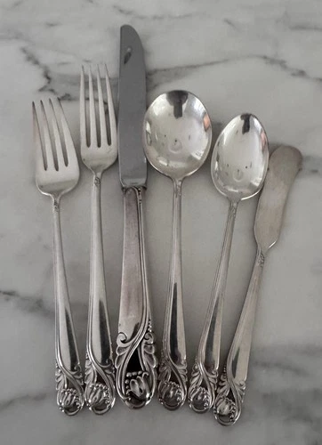 Spring Glory by International Sterling Flatware 6 Piece Service for 12 + extras