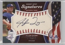2008 Sweet Spot USA Signatures Ball Red Stitching Black Ink Tyler Lyons Auto 4z4