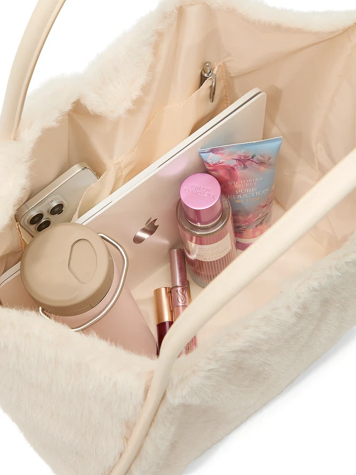 Victoria's Secret Faux-Fur Tote Bag ST11274456   MSRP $59 NEW with TAGS - Image 4 of 4