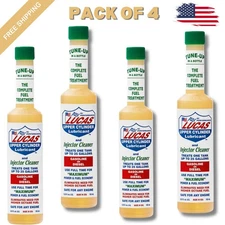 Lucas Oil 10020 Injector Cleaner 5.25 oz Fuel Treatment Gas & Diesel 4 Pack