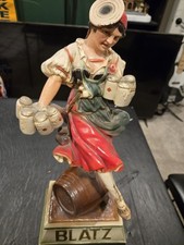 Very Rare Vintage 1935 Blatz Beer Valerie Girl Chalkwear Bar Statue Milwaukee