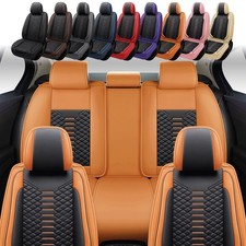 Full Set 5-seat Front Rear Leather Seat Covers For Jeep Wrangle Cherokee Compass
