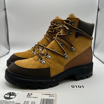 Timberland Womens 8.5 Cortina Valley Waterproof Mid Hiker Wheat 