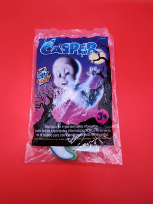 2001 Casper Wendy s Kids Meal Toy Glow Ghost Clip Keychain Sealed NOS