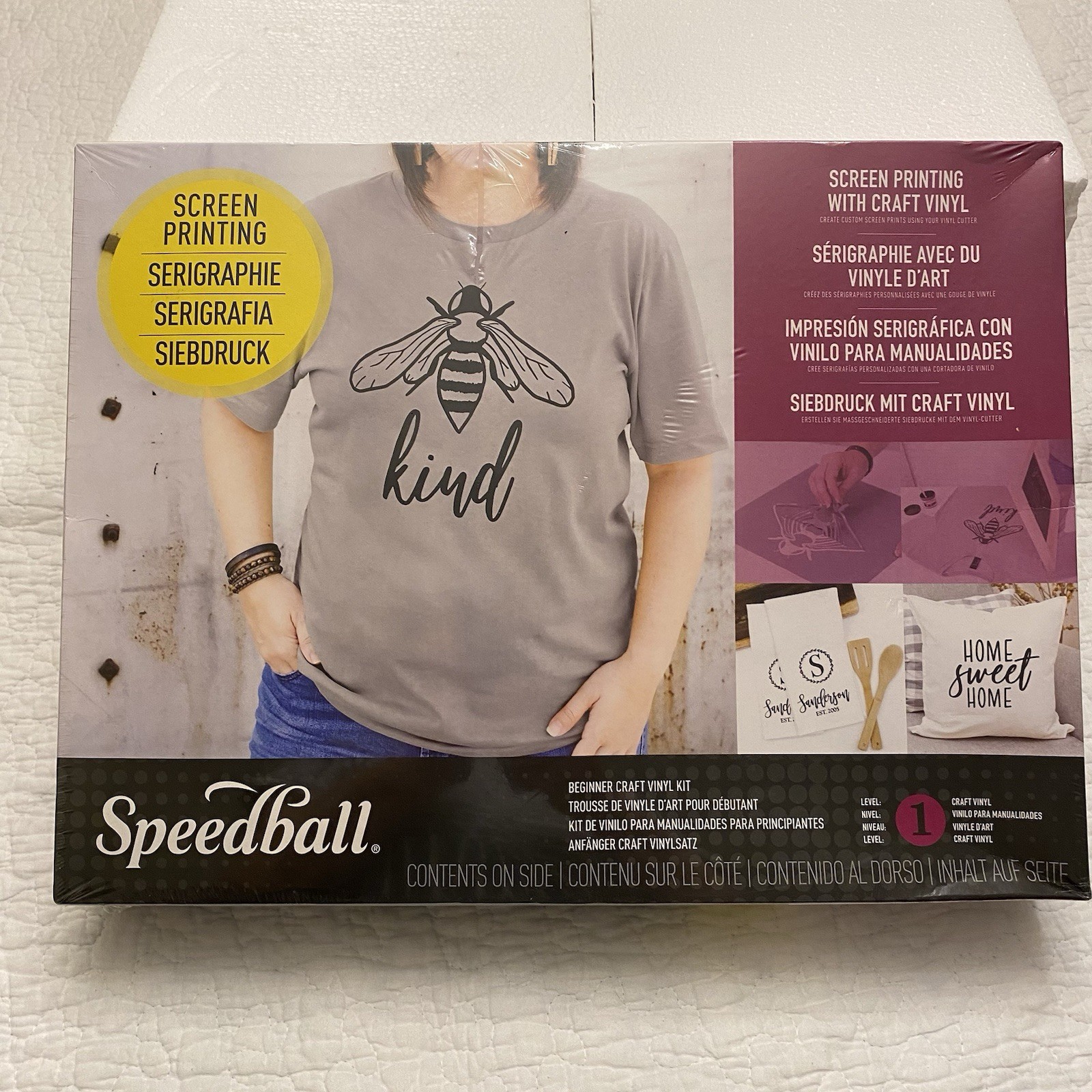 Speedball Beginner Craft Vinyl Screen Printing Kit - New Sealed Box Level 1