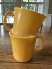 Vintage Corning Ware Citrus Sunflower Yellow Coffee Tea Mugs Cups Set of 2 EUC