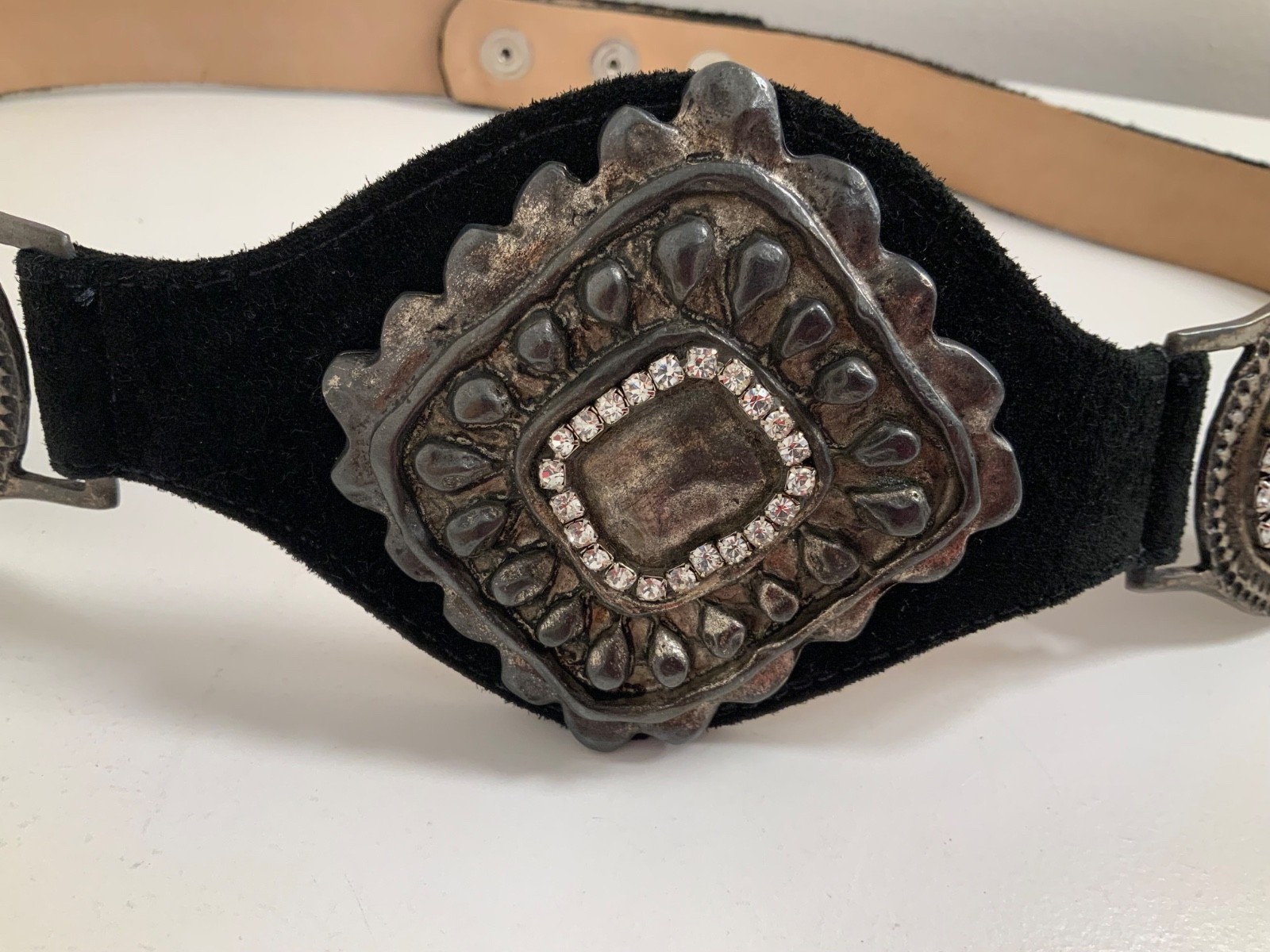 CACHE WOMEN'S BLACK STUDDED ADJUSTABLE LEATHER BE… - image 10