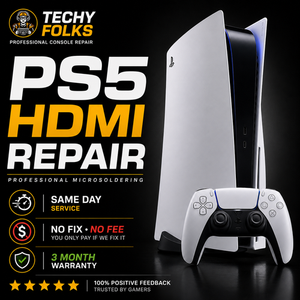 Servicio de reparación de puerto HDMI para PS5 / Xbox por correo – Sin señal / Sin imagen – Arreglo en 1 día