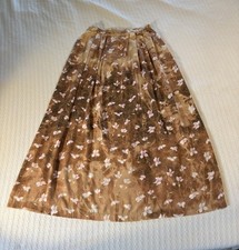 Vintage 90s Cherry Blossom Cotton Maxi Skirt Tie Dye Whimsy Grunge Boho Festival