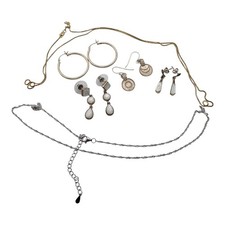 19.7g  - Sterling Silver Lot Wearable 925 Jewelry Necklace Earrings 