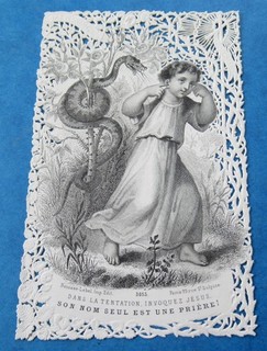 IMAGE PIEUSE 19 EME CANIVET SANTINO HOLY CARD LACE BOUASSE LEBEL N° 3053