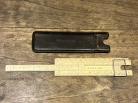 Vintage Nestler Pocket Slide Rule No 11D W/ Leather Case Drafting Tool VTG