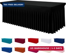 Spandex Tablecloth, Elastic Fitted Stretch Tablecloth for 6FT Rectangle Ta
