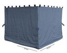 QUICK STAR 4 Seitenteile für Pavillon Paris 3x3m Seitenwand Platingrau