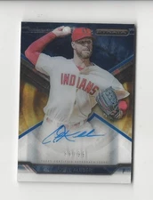 2015 Topps Strata Autographs Blue Corey Kluber AUTOGRAPH Indians /99