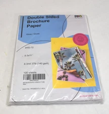 PPD Inkjet Glossy Flyer Paper 8.5" x 11" Double Sided Brochure Paper 100 Sheets