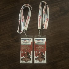 2004 MLB All Star Game Houston Ticket Stubs w Lanyards Pair Minute Maid Park