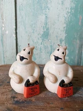 Vintage Halloween Ghost Candles Trick or Treat Set of 2 – White Barn Candle Co.