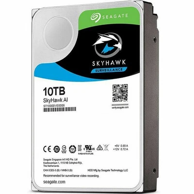 Seagate SkyHawk AI 10TB SATA 6.0Gb/s 3.5" ST10000VE0008 Internal Hard Drive HDD - Image 1 of 4