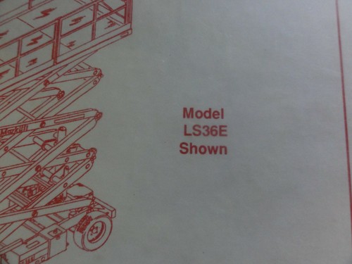 Marklifts LS30E & LS36E Scissor Lift Operation Maintenance & Parts Manual - Picture 2 of 8
