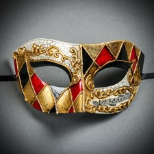 Venetian Unique Phantom Musical Carnival Masquerade Ball Party Eye Mask Gold