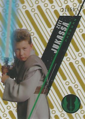 Star Wars High Tek 2016: SW-29 ''Zett Jukassa'' Gold Parallel Base Card #21/50