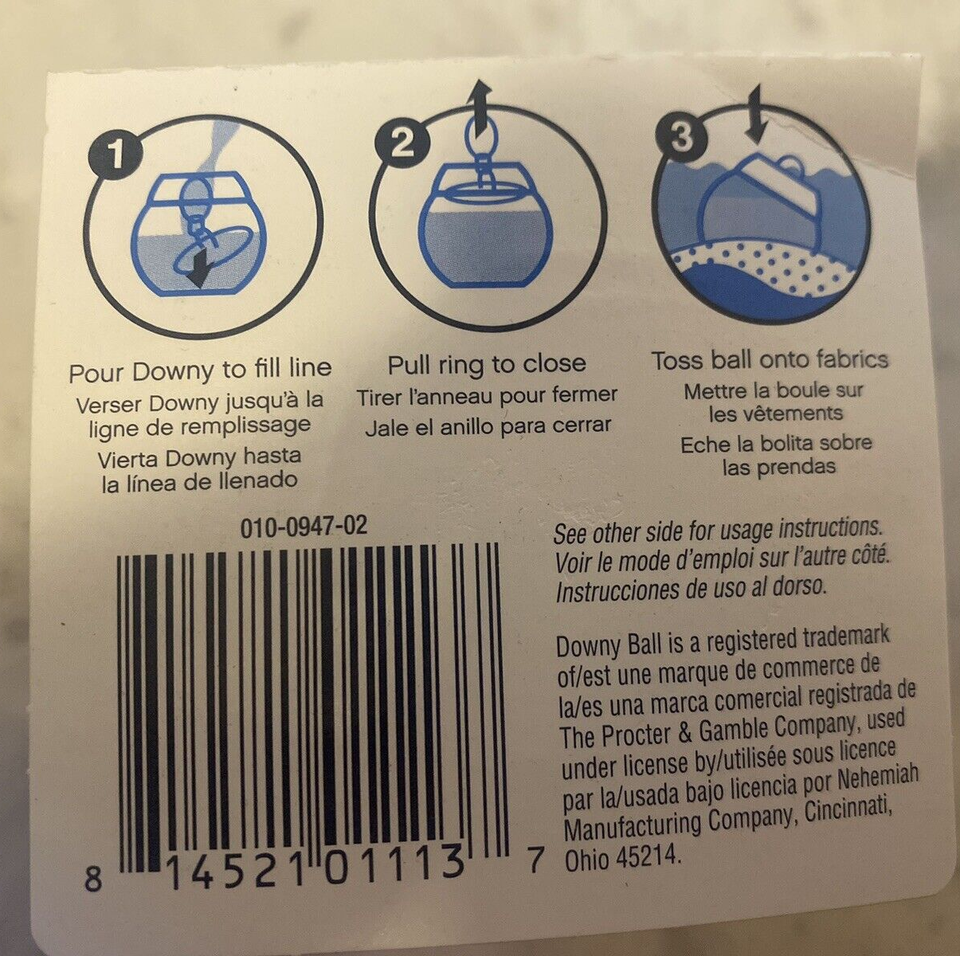 NEW Ultra Downy Ball Fabric Softener Dispenser For Top Loading