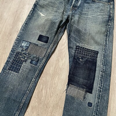 Rare Paul Smith Jeans Red Ear Sashiko Denim Sz M 31 x 27.5 Rare Paul Smith Jeans Red Ear Sashiko Denim Sz M 31 x 27.5