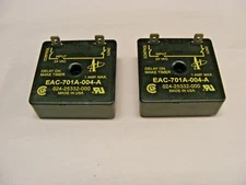 (2) EAC-701A-004-A Delay On Make Timer Relay 1 Amp 24 VAC NOS