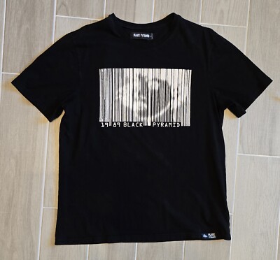 Black Pyramid Shirt Barcode 1989 T-Shirt Rap Hip Hop Streetwear Tee Black XL