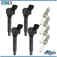 Ignition Coils Spark Plugs For VW Beetle Jetta Passat Tiguan Atlas Golf 1.8/2.0L