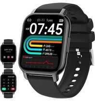 SMARTWATCH OROLOGIO BLUETOOTH TOUCH CHIAMATE ANDROID IOS SPORT FITNESS IP68 NERO