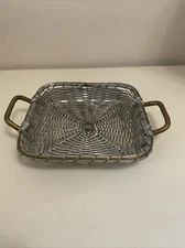 Woven Decorative Aluminum Tray/Basket