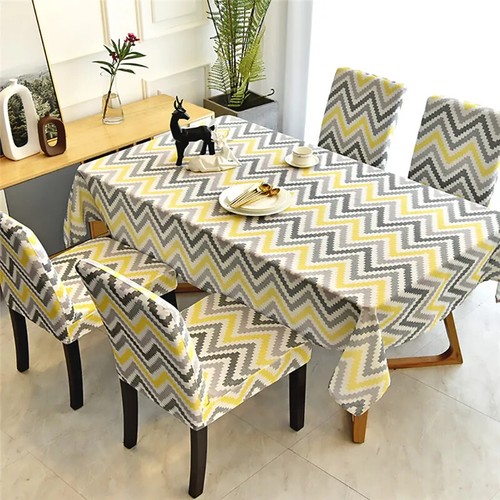 Minimalist Style Geometric Waterproof Cloth Table Cloth Kitchen Decor Tablecloth - Picture 11 of 55