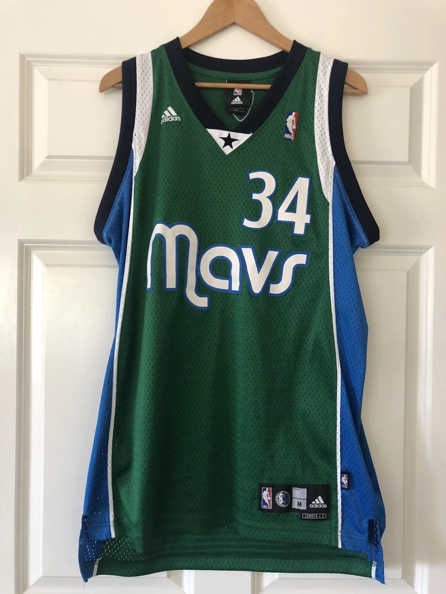 Dallas Mavericks Adidas Medium DEVIN HARRIS 34 Green Jersey NBA Basketball