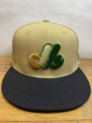 Casquette New Era Ajustée Velours Côtelé Montréal Expos - Marron Et Bleu, Taille 7 5/8