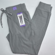 Women's Size XS Marc New York Ladies' Ribbed Jogger Pants Drawstring Gray