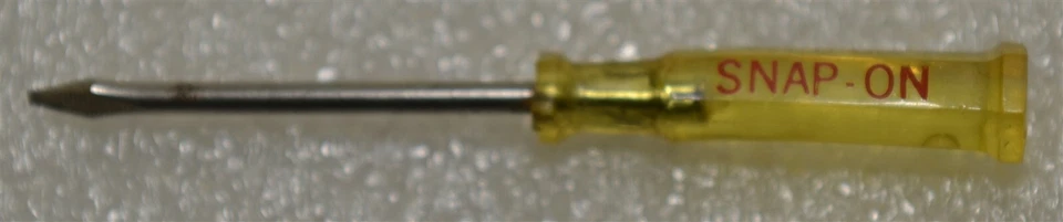 NEW Snap-on Tools Yellow Handle Flat Blade Screwdriver Vintage Collectible Old - Image 2 of 4