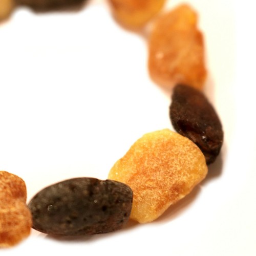 RAW NATURAL SHAPE MULTI COLOR BALTIC AMBER ADULT HEALING BRACELET - Picture 2 of 5
