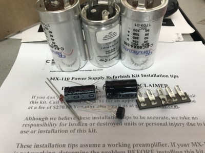 Deluxe Power Supply Capacitor Restoration Kit McIntosh MX-110 (M-Series Only)