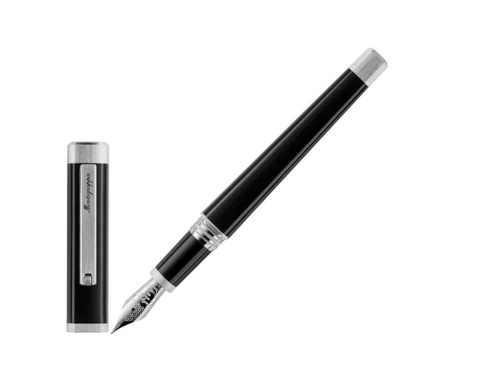 Stylo Plume Montegrappa Emblema - Résine Bleue Marbrée, Plume Or 18K, Modèle Prestige Occasion