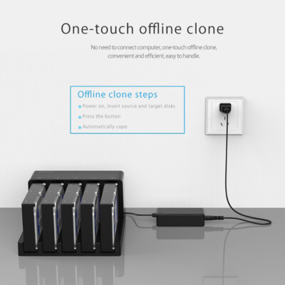 Orico 6558Us3-C 5 Bay Super Speed Usb 3.0 D Docking Station Tool