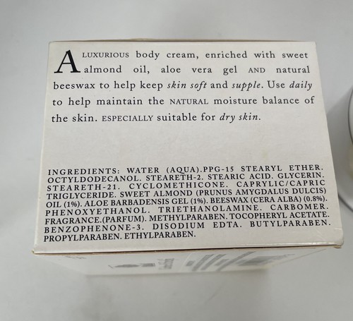 Crabtree & Evelyn Vintage Vtg Sweet Almond Oil Body Cream Butter 7 Oz 1990 VHTF! - Picture 10 of 12