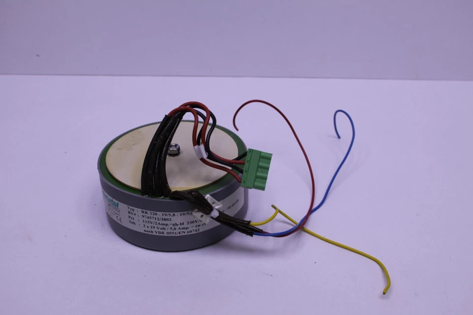 Datatel Elektronik RK220-19/5.8-19/5.8 Toroidal Transformer 115/230vin 2x19vout - Image 4 of 4
