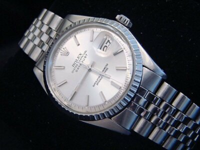 ロレックス ステンレススチール ジュビリーブレス 1601 1603 Vintage Rolex Datejust 1603 Mens Stainless Steel Watch Silver Dial
