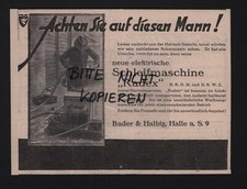 HALLE/SAALE, Werbung 1928, Bader & Halbig Schleifmaschine Radex