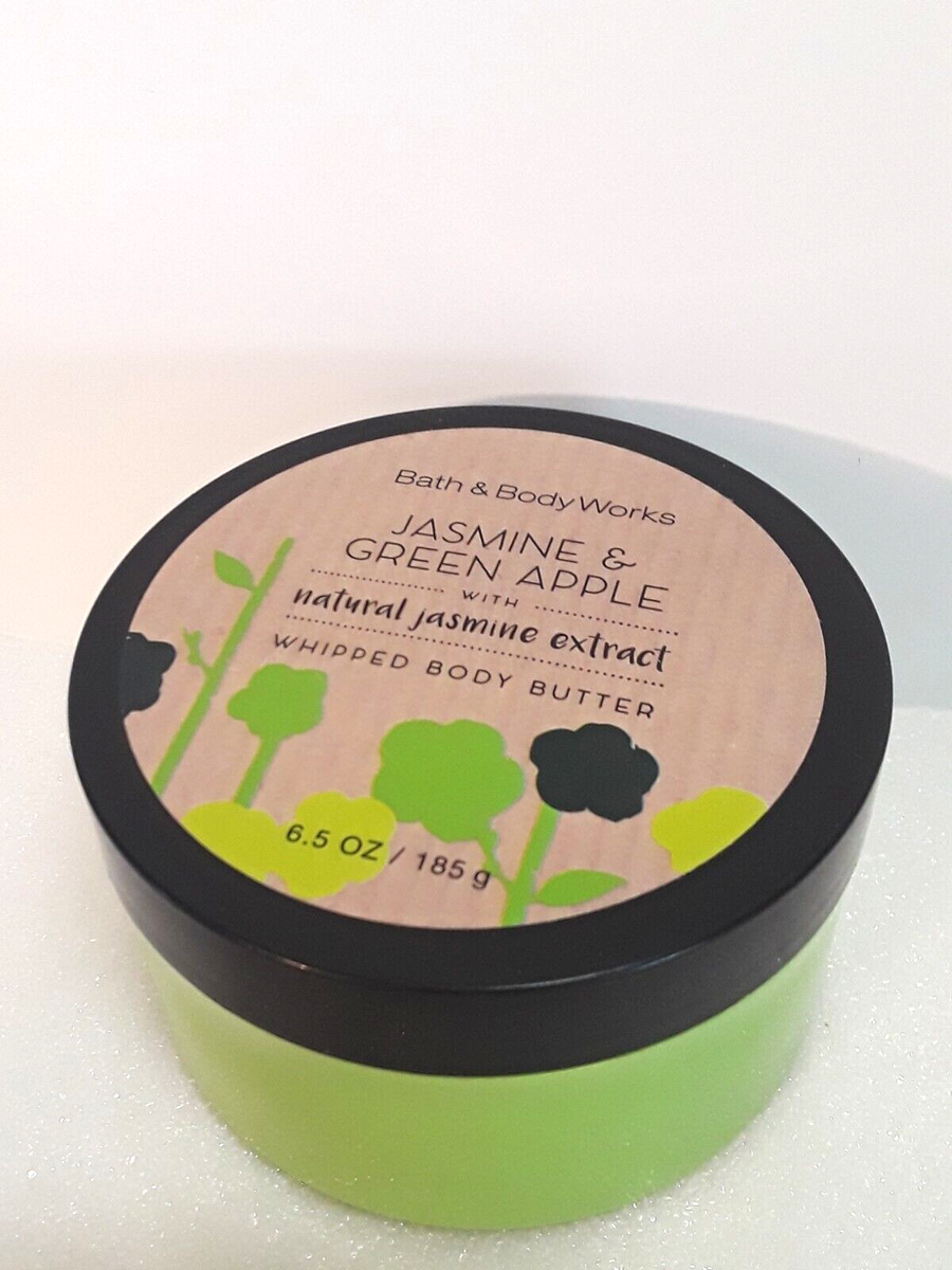 Bath Body Works Jasmine & Green Apple Whipped Butter 7oz Natural