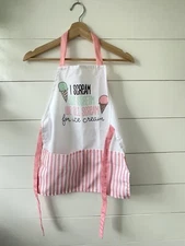 Kids Apron Summer Ice Cream Pink & White Striped ice Cream Themed