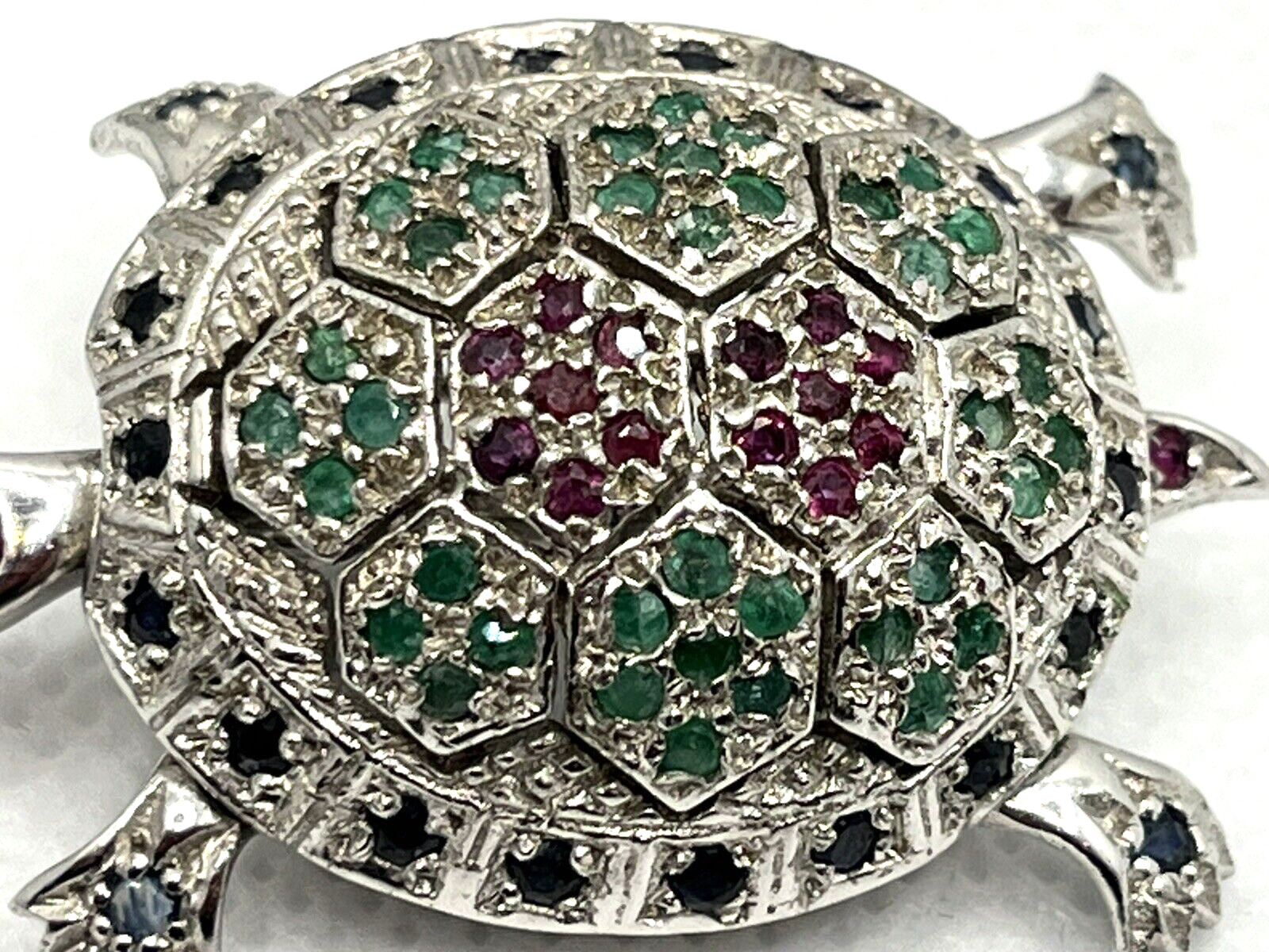 ND Signed 925 Sterling Silver Ruby Emerald Sapphi… - image 10